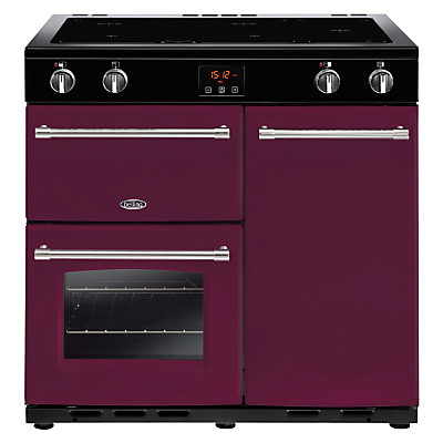 Belling Farmhouse 90EI Electric Induction Range Cooker Aubergine